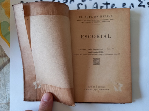 El Escorial José Ramón Mélida Editorial Thomas (Usado)