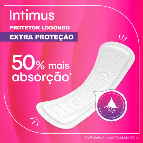 Kit 6 - Protetor Diário Intimus Longo Extra Proteção 48 Un