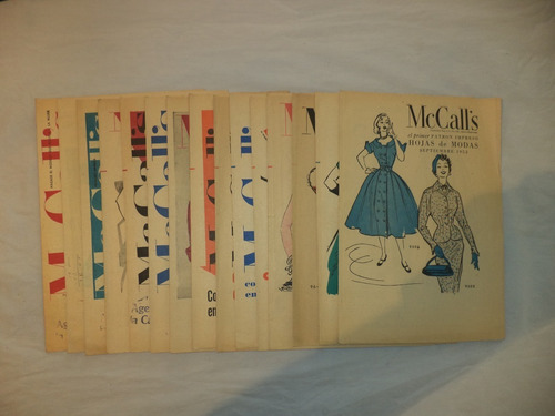 15 Revistas Mccalls; Hojas De Modas 1953-1956 (Usado)