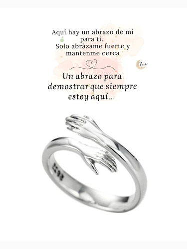 Anillo Promesa Plata 925 Abrazo Infinito Regalo Pareja Plata