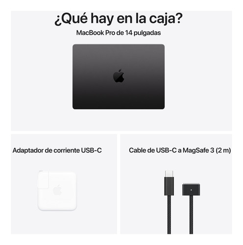 Macbook Pro 14 Chip M4, 10 Núcleos, 1 Tb Ssd, Negro Espacial Negro Espacial