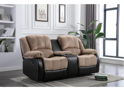 Nathaniel Home Sofa Reclinable Soporte Para Taza Sala Estar