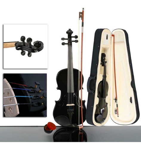 Violín Tamaño 3/4 Con Estuche Arco Y Colofonia Para