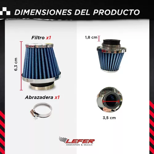 Filtro Aire Conico 35mm Azul Vini Hot Parts – Cabreras Motos