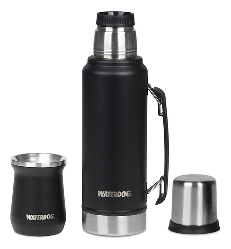 Combo Waterdog Termo 1lt Ombu + Mate Zoilo 240ml Acero Inox