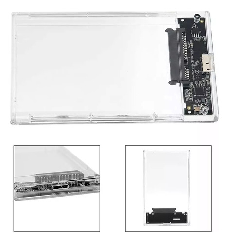 Carcasa Lukito 2.5 Hdd/ssd Blanco Usb 3.0 Con Led