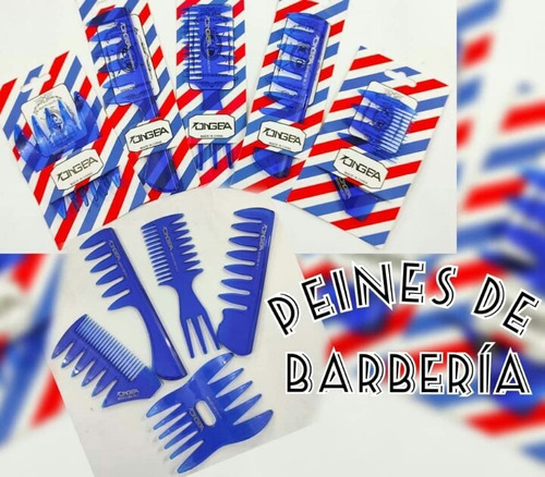 Set De 5 Peines Para Barbería, Barberos, Peluquería Original