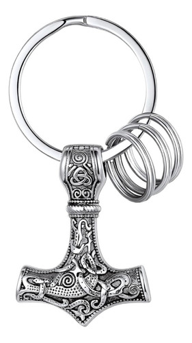 Llavero Nórdico Viking Thor Hammer Para Hombre