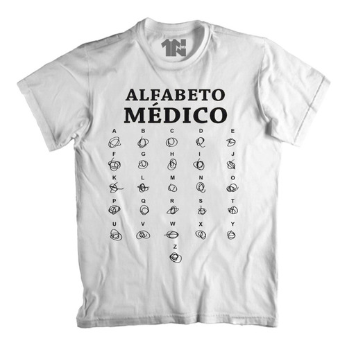 Imagem 1 de 5 de Camiseta Medicina - Alfabeto Médico 