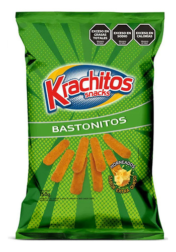 Bastoncitos Horneados Sabor Extra Queso Krachitos X 150g