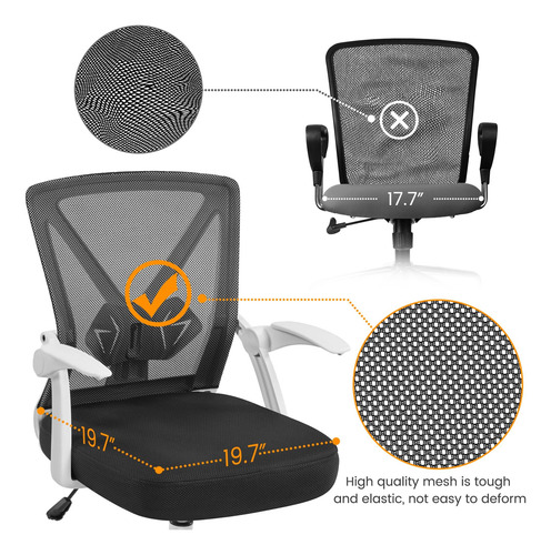 Yaheetech Silla Ergonómica De Oficina De Malla Con Reposab.
