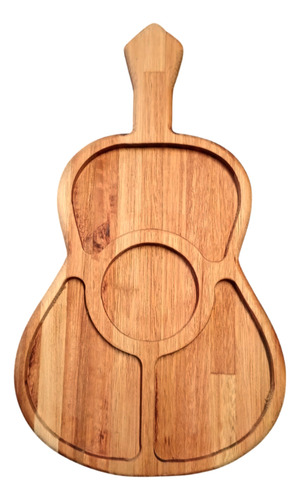Tabla Bandeja Guitarra Madera Euca Picada Con 4 Divisiones Marrón