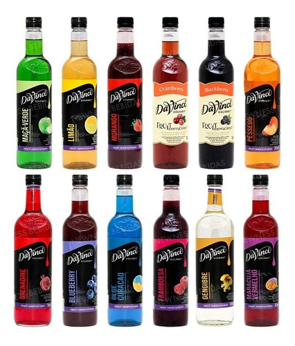 Xaropes Soda Italiana Sabores Da Vinci Gourmet 750ml