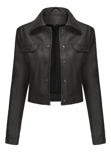 Chamarra Corta Con Botones Streetwear For Mujer