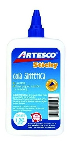 Adhesivo Cola Vinílica Blanca | 250 G | Artesco | 240 Ml