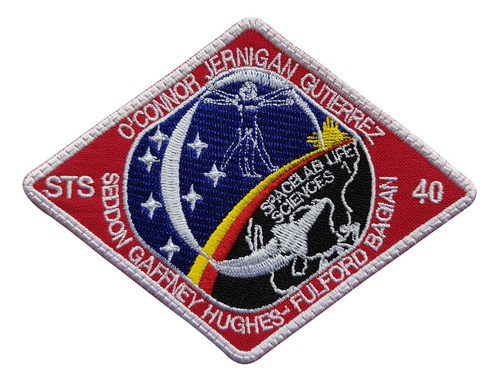Parche Bordado Nasa Sts40 Shuttle Columbia Mision Spacelab 