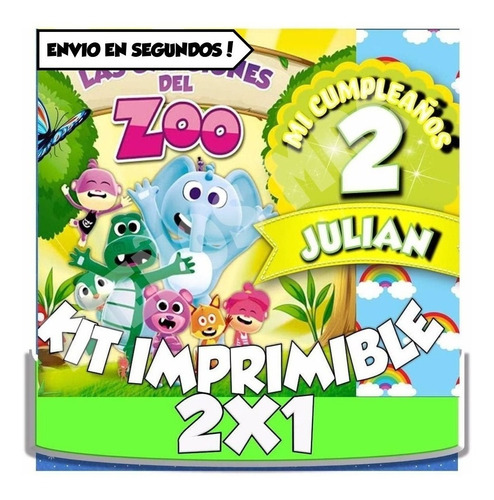  Kit Imprimible Canciones Del Zoo Envio Inmediato 2x1