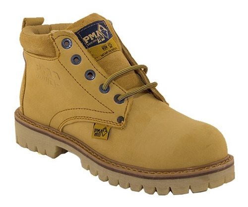 Botas De Trabajo Piel Hombre Casco Acero Pma Miel