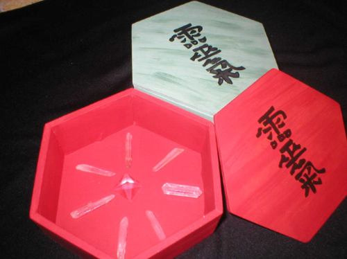 Caja Hexagonal De Madera Red De Reiki  El Cristal Encantado