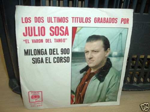 Julio Sosa Milonga Del 900 Vinilo Simple C/ Tapa Arg
