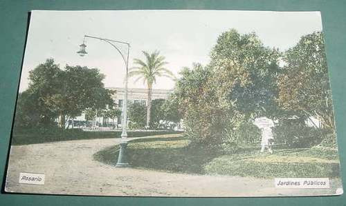 Postal Rosario Santa Fe 1915 Jardines Publicos Detalles