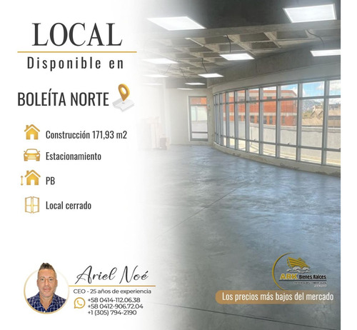 (#1035) Local Comercial De 171,93 M2 En Boleíta Norte, Caracas