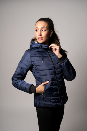 Campera Inflada Mujer Con Polar  Abrigada Inflable