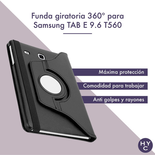 Funda Giratoria Compatible Tablet Samsung Gal Tab E 9.6 T560