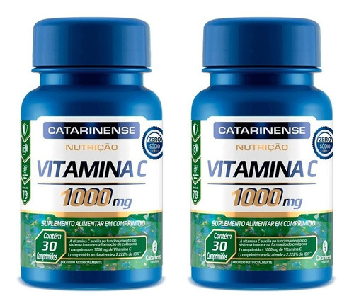 Vitamina C 1000mg - 2x 30 Comprimidos - Catarinense