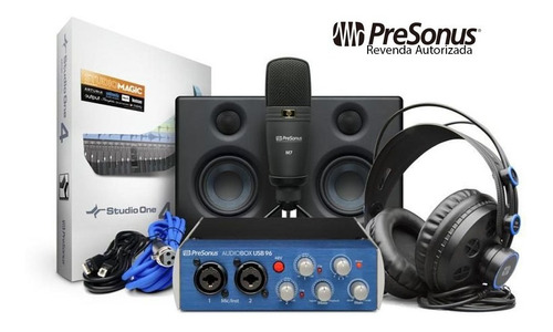 Kit Interface Presonus Audiobox 96 Mic Fone Revenda Oficial