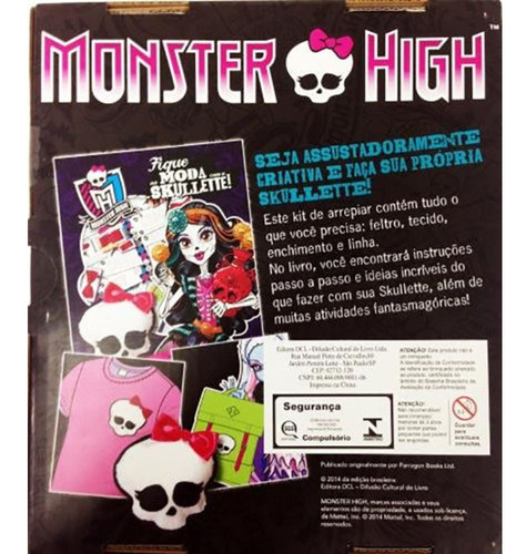 Livro Monster High - Fique Na Moda Skullete + Kit Arrepiar