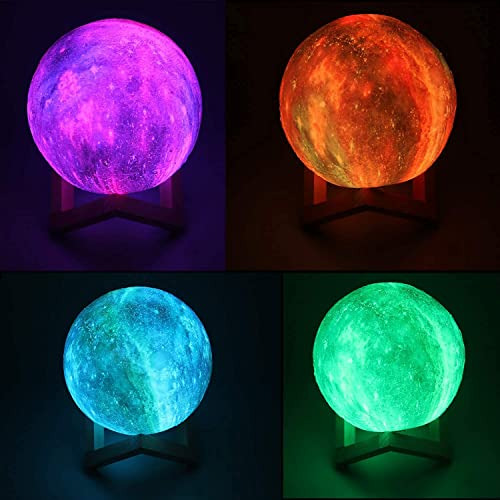 Lámpara De Luna, Luz Nocturna, Luz De Luna Led De 16 Colores