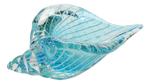 Arte Vidrio Transparente Azul Shell