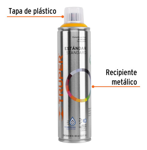 Esmalte Acrilico Aerosol Lata 400ml Paquete Con 10