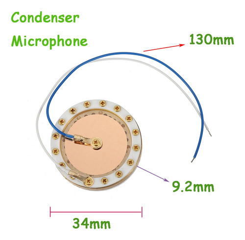 [live] Micrófono Condensador Grande Cápsula Mylar Diafragma