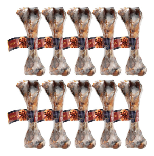 Kit 10 Fêmur Suína Osso Natural Desidratada Para Cães Cadet
