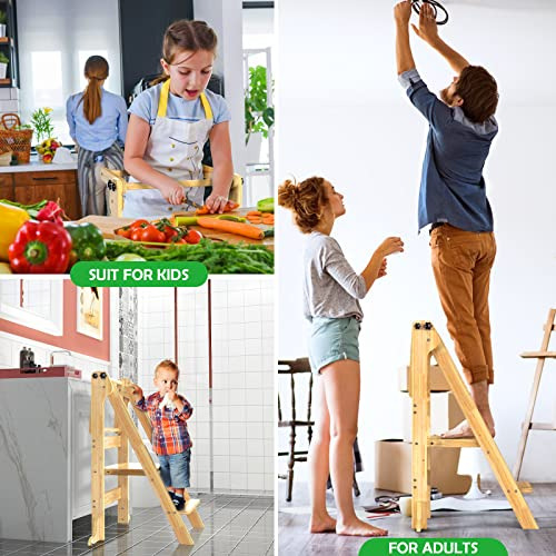 Taburete De Cocina Plegable Niños Barandilla De Seguri...