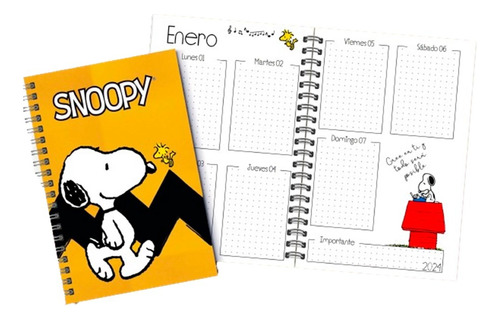 Agenda 2024 Snoopy Semanal Kit Imprimible Editable
