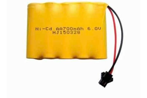 Kit C/01 Bateria P/carrinho 6v 700mah Aa+carregador