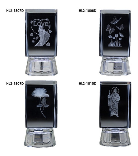 Imagen 4 de 10 de 18pz Recuerdo Personalizado Cristal 3d Luz Boda Bautizo Etc