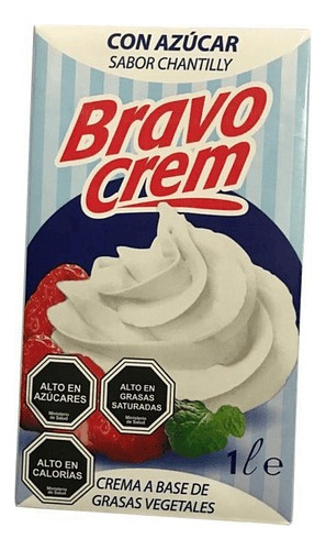 Bravo Cream crema vegetal 1 litro con azucar chantilly