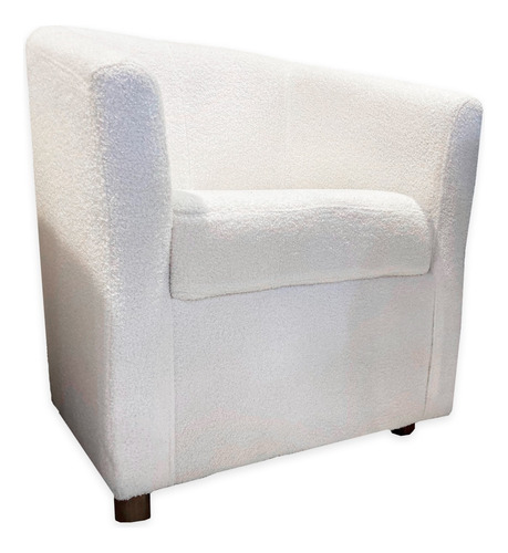 Sillón 1 Cuerpo Bouclé Corderito Redondo Premium