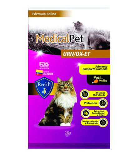 Alimento Reeld's Medical Pet Urn (urinaria) Gatos X 220g
