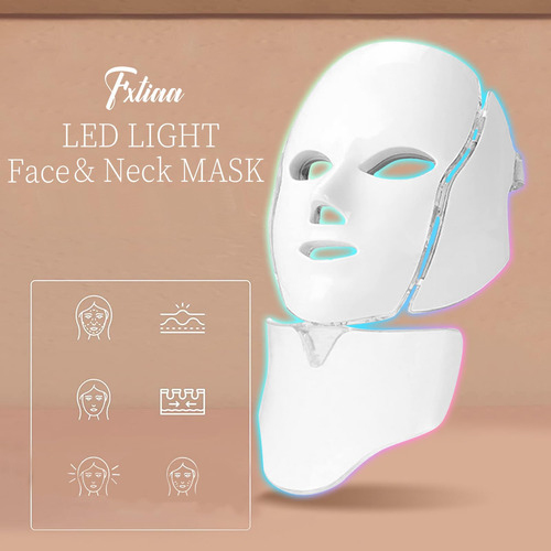 Terapia De Luz Com Máscara Facial Led De 7 Cores Em Casa