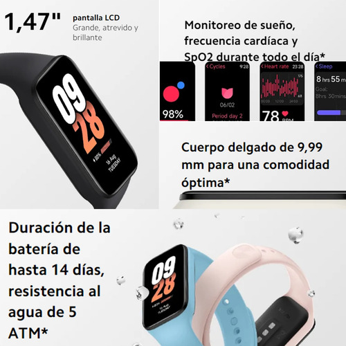 Xiaomi Smart Band 8 Active, Smartwatch / Pulsera Inteligente