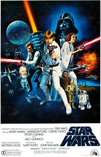 Posters Cine Star Wars A New Hope Lona Vinilica 90x60 Cm