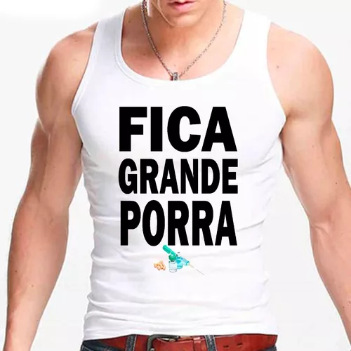 Camiseta Regata Musculação Frases Fika Grande Porra Fit H66