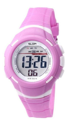 Reloj Slop Para Niña Color Rosa Sw85594 Color del fondo Blanco