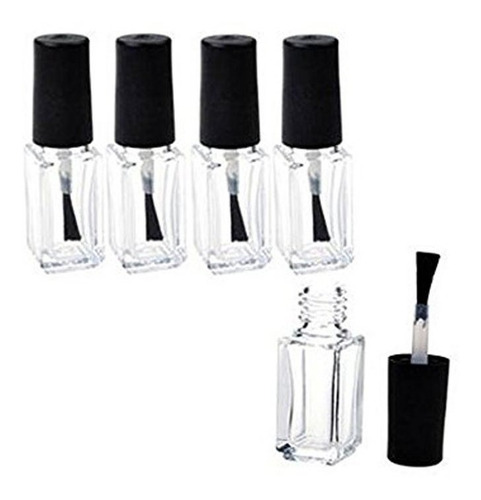 0,2 Oz Fl VacĂas Rellenables Transparentes Forma Cuadrada De