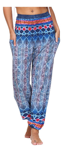 Pantalon Yoga Para Mujer Cintura Ahumada Estampado Floral